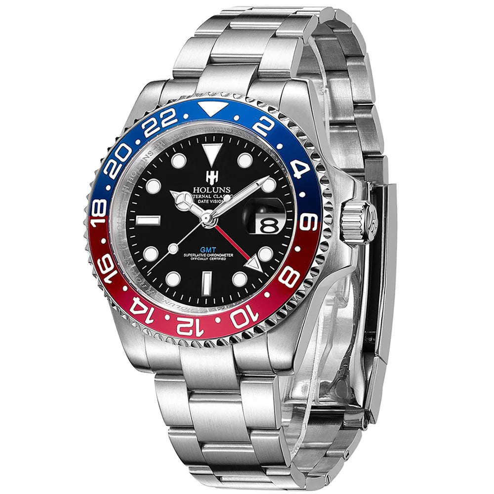 HOLUNS GMT Automatic Watch For Men Ceramic.