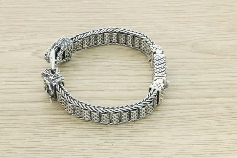 Handmade S925 sterling silver bracelet for men.