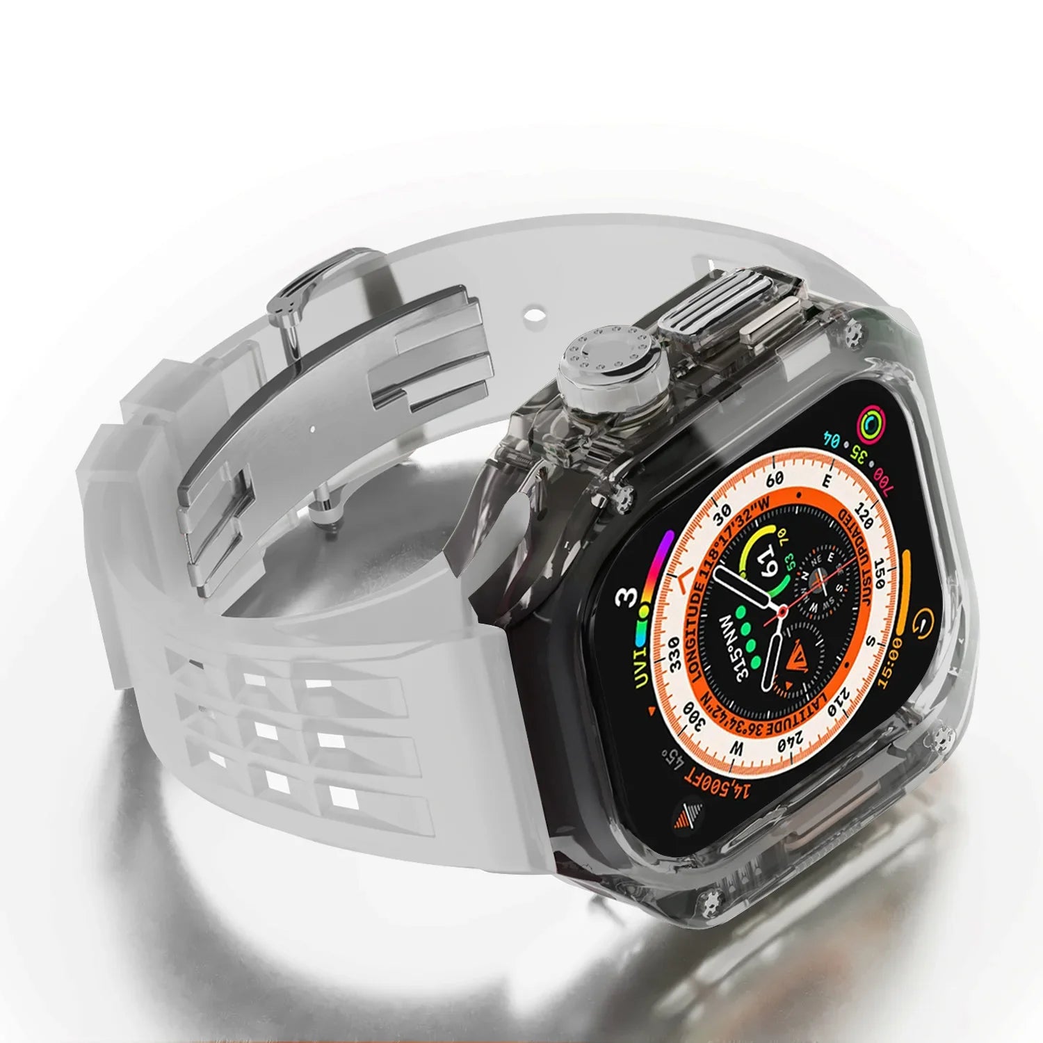 transparent watch case