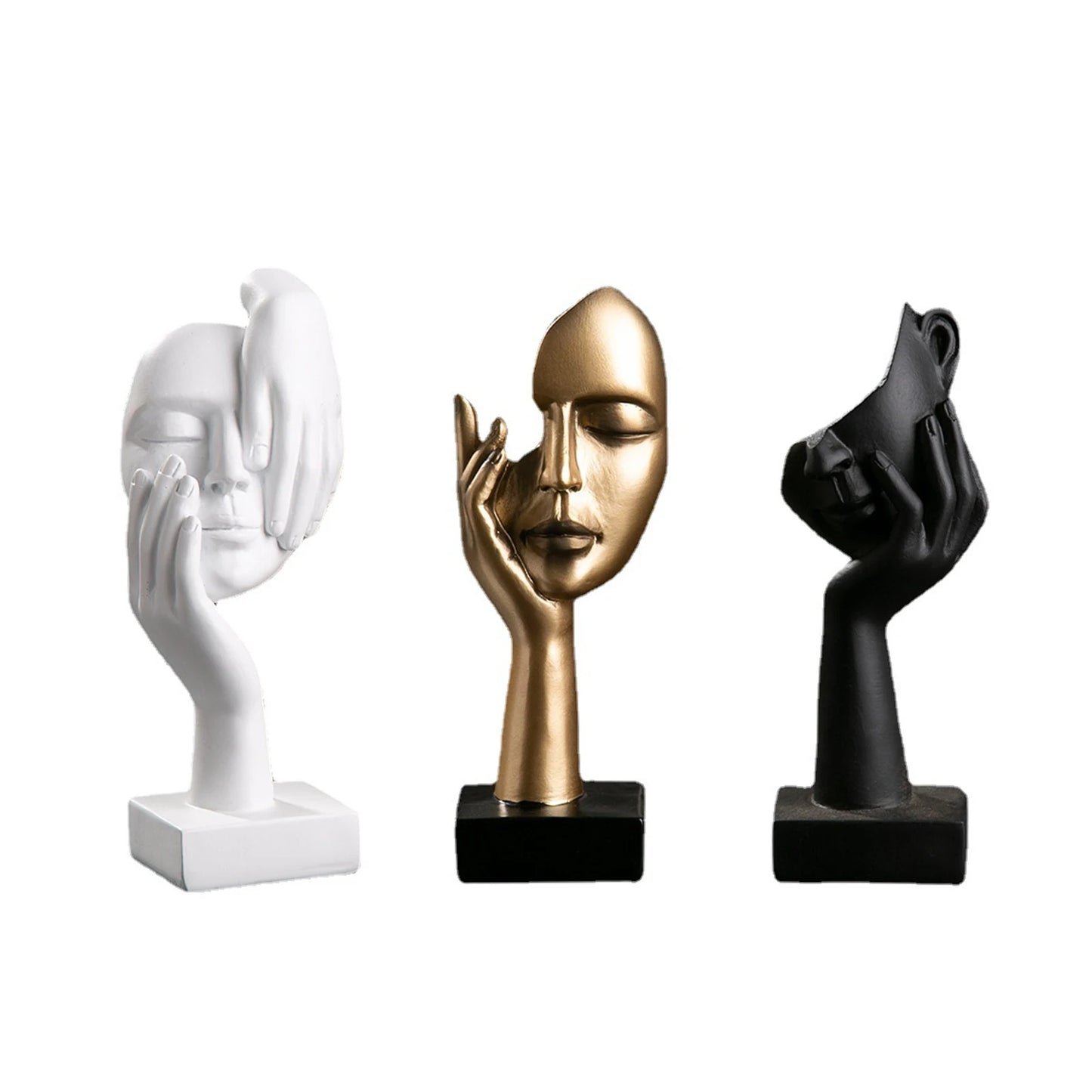 Abstract Face Statue Sculptures and Figurines.