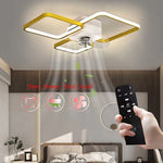 Luxury Fan Ceiling Lamp: LED Ceiling Fan with Light and Silent Remote Control.