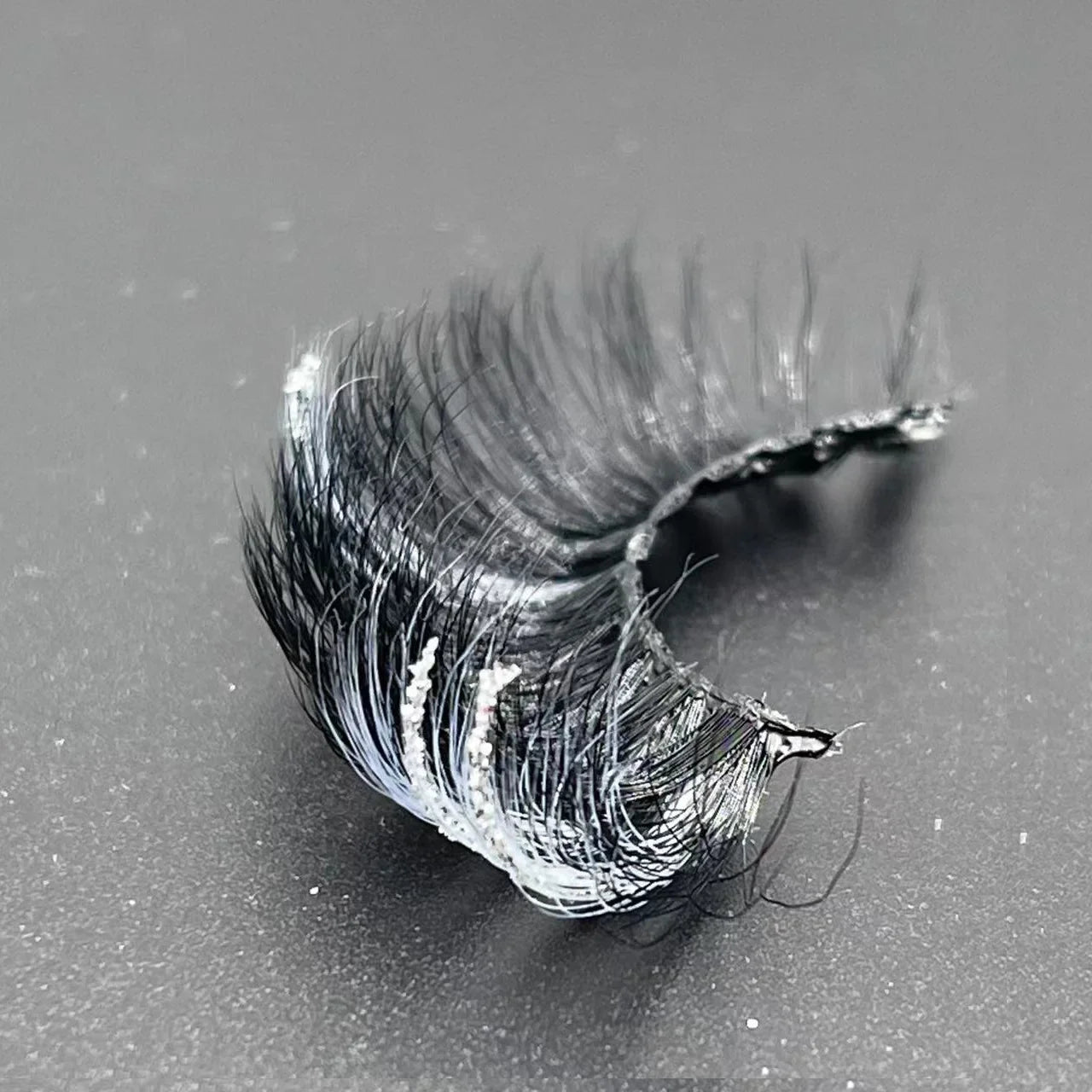 New glitter ombre Colored Lashes 20MM Mink Lashes Wholesale Dramatic Colorful Natural Eyelashes Extension Make up Fake Eyelashes