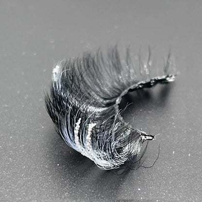 New glitter ombre Colored Lashes 20MM Mink Lashes Wholesale Dramatic Colorful Natural Eyelashes Extension Make up Fake Eyelashes