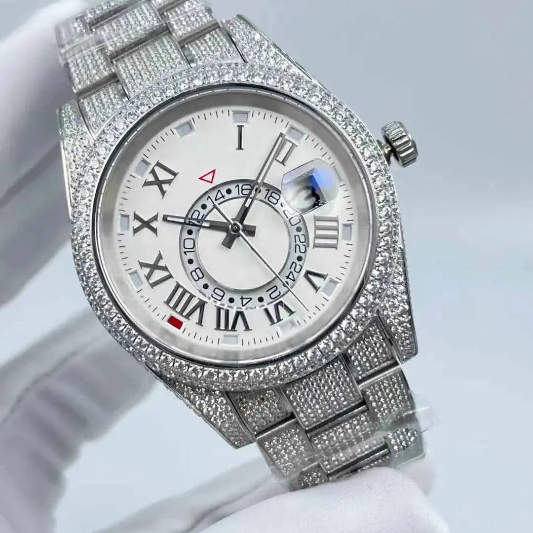 "Best Watches for Men's - Full Diamond, Waterproof.