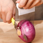 Stainless Steel Onion Needle Fork Vegetable Fruit Slicer Tomato Cutter Cutting Holder Kitchen Accessorie Tool Cozinha Acessório