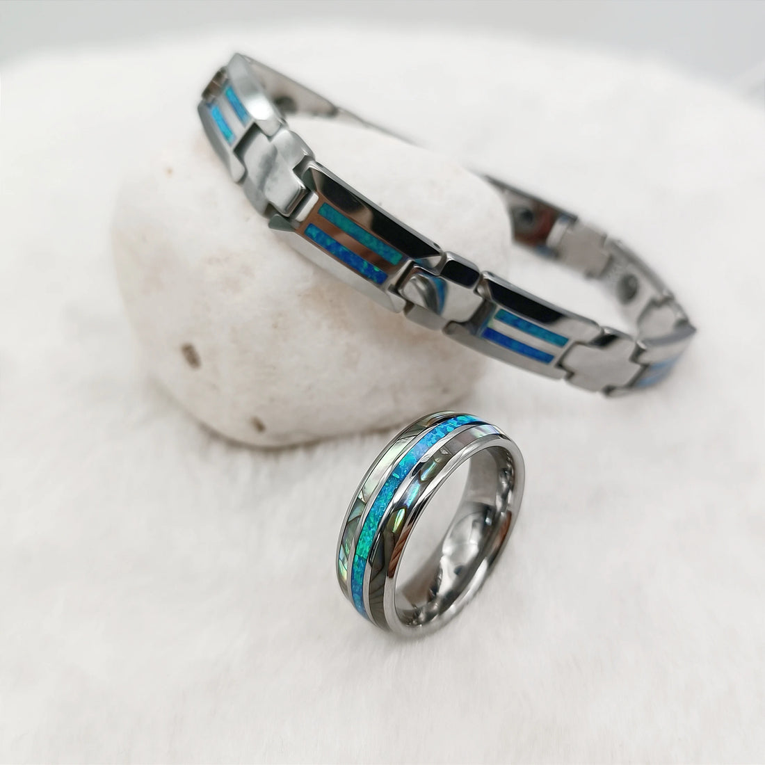 Natural Blue Jewelry Beautiful Wedding Bands.