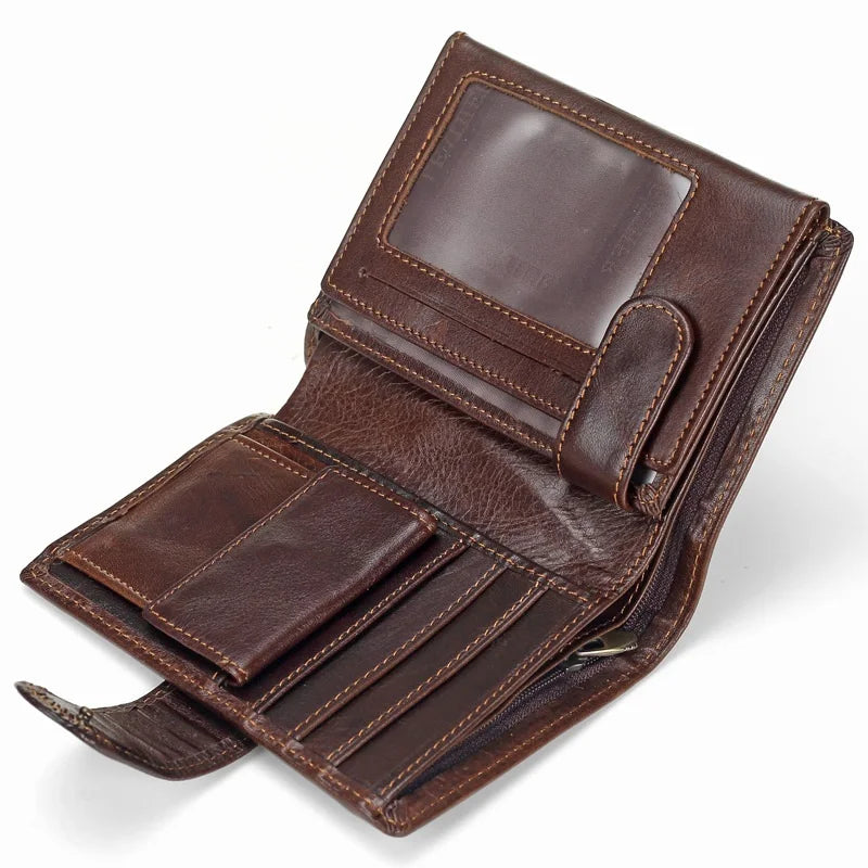 Men's Genuine Leather Short  Wallet.