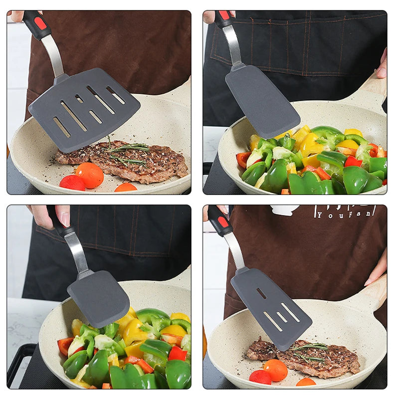 Silicone Spatula for Non-Stick Pots - High-Temperature Resistant Stir Fry Spatula.