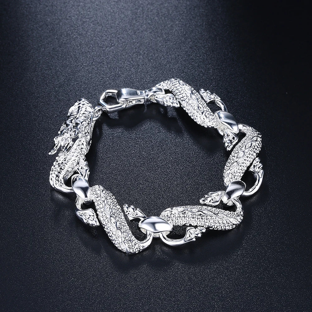 silver Bracelets for man women Wedding party