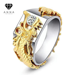 New Luxury Dragon Diamond Rings For Men