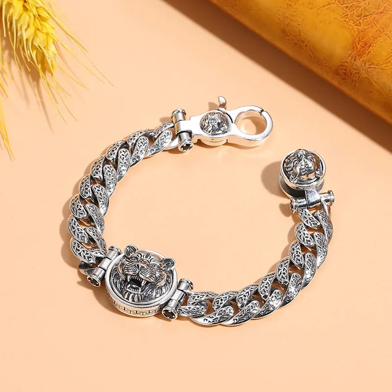 Silver Jewelry Bracelets Original Design Tiger.