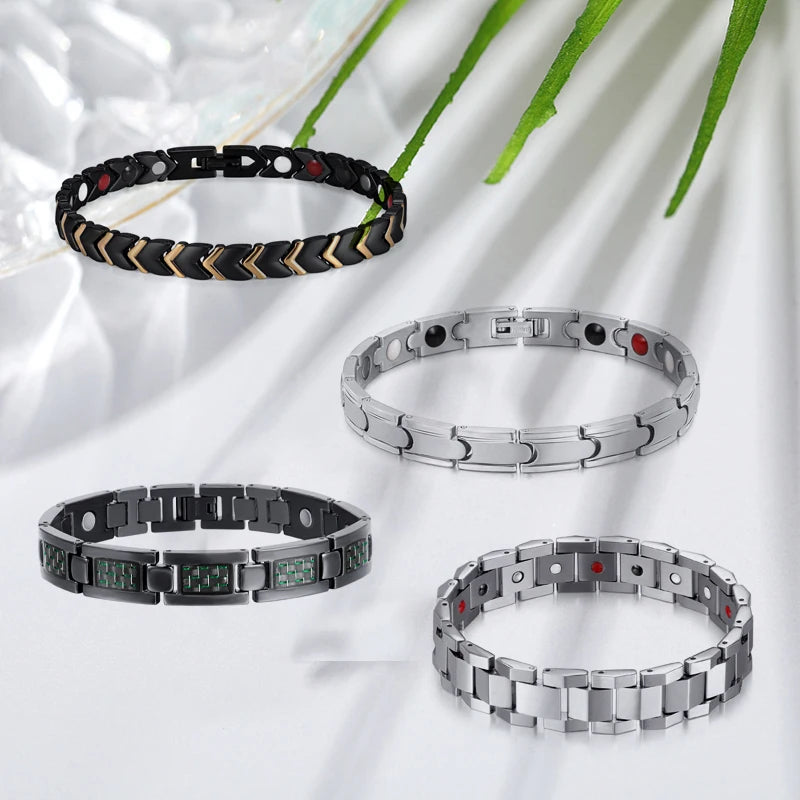 Energy Titanium Bracelet Bangle Magnetic Health Care.