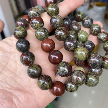 Natural Dragon Blood Stone Elastic Bracelets