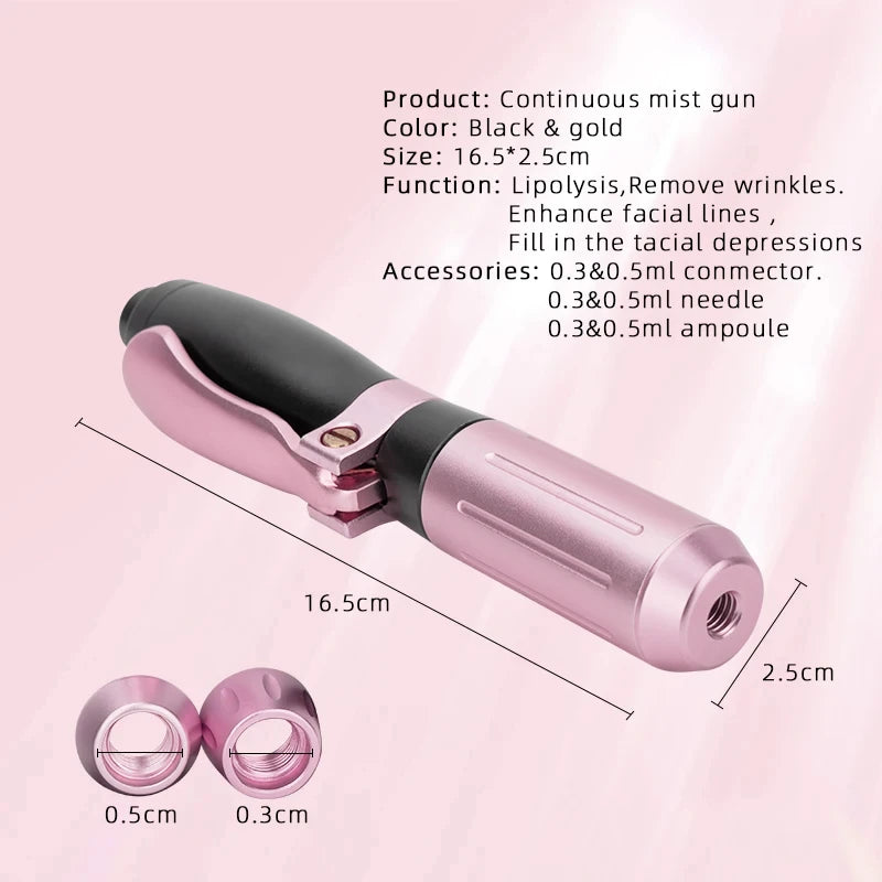 Lesen 2 in1 High Pressure Hyaluronic Acid Pen Hyaluronic Acid Pen Lip Filler 0.3ml&0.5ml Needle Free Nebuliser Wrinkle Removal