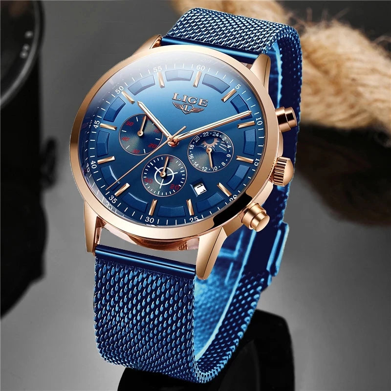 Blue Watch Luxury Sport Quartz for Men.