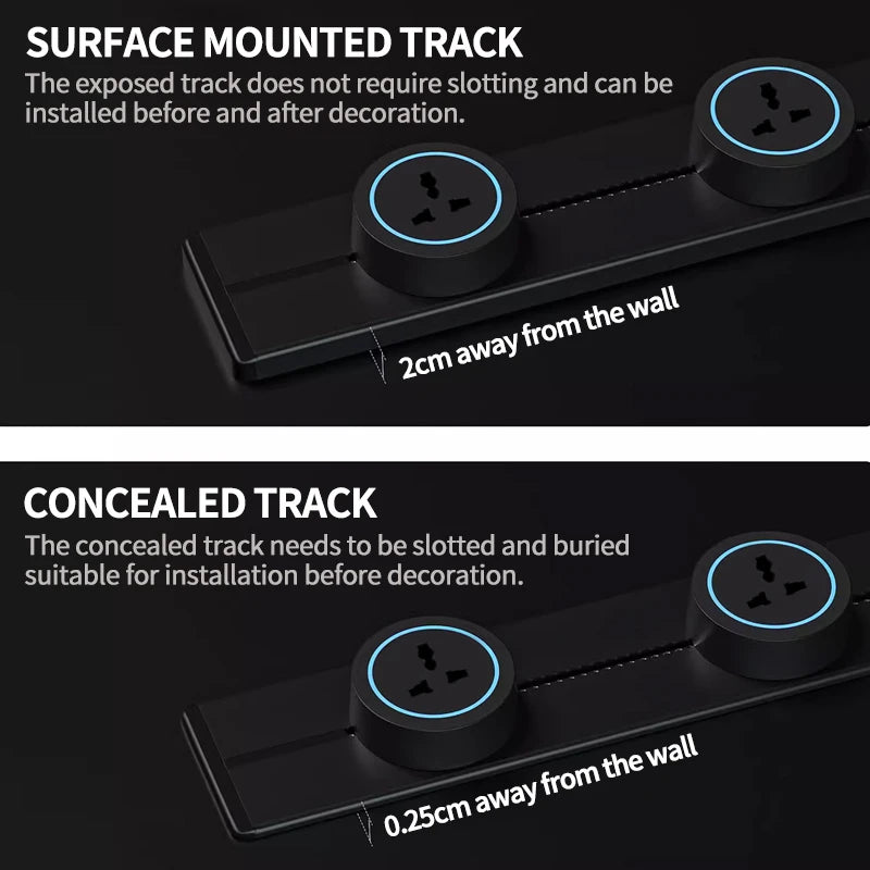 &nbsp;Wall Power Rail Socket