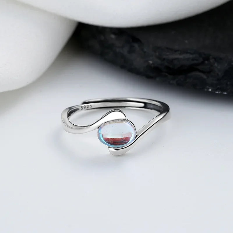 Sophia Silver Ring with Natural for Women.