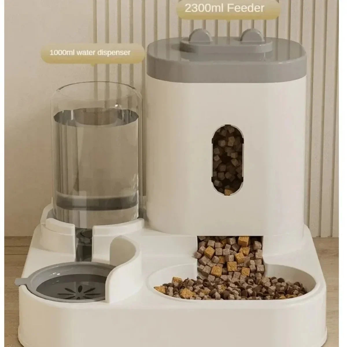 Automatic Feeder Cat Dog Food Bowl with Water Fountain Pet Large Foods Storage Dispenser Container Puppy Pets Kitten Accessories