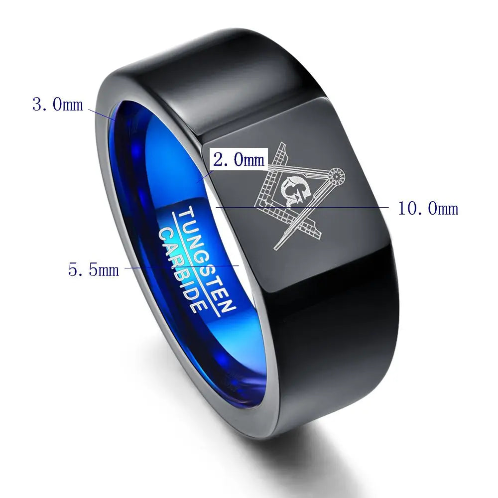 Tungsten carbide ring, Geometric design, Statement jewelry, Modern ring, Unique pattern, Durable material, Fashion accessory, Contemporary style, Men's ring, Women's ring, Wedding band, Bold design, High-quality craftsmanship, Scratch-resistant, Sleek finish,