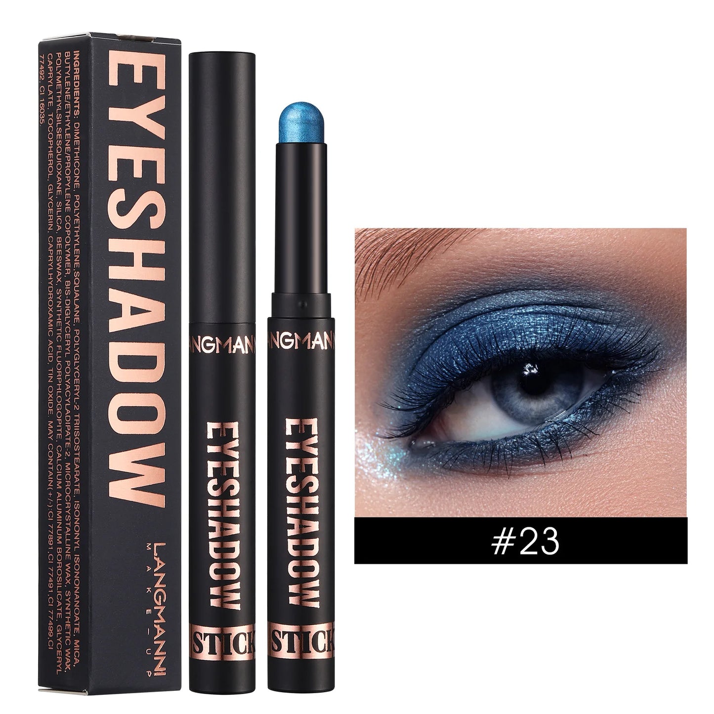 Smoky Dark Blue Eyeshadow Pencil Stick Waterproof.