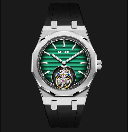 AESOP Flying Tourbillon Mechanical Skeleton Watch For Man.