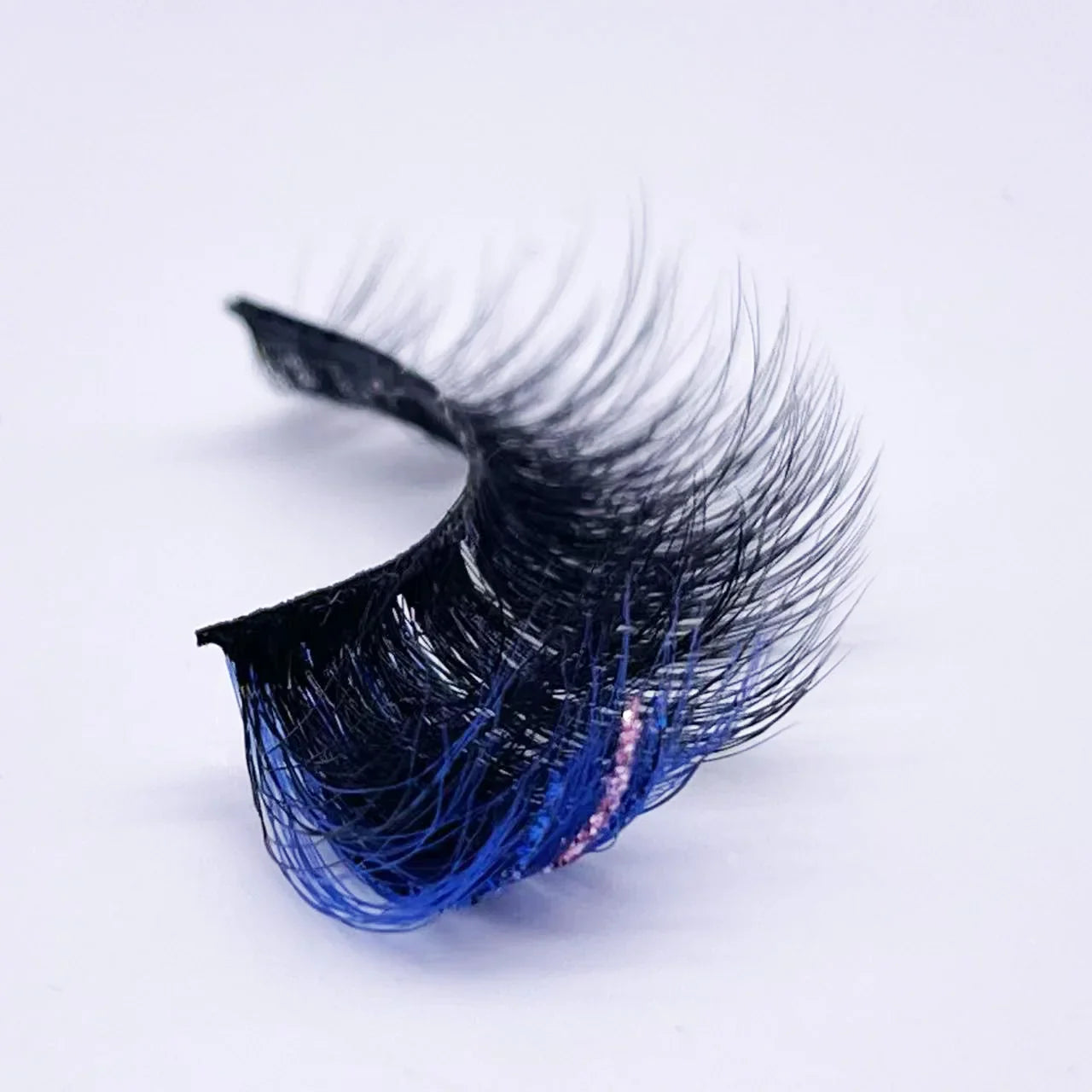 New glitter ombre Colored Lashes 20MM Mink Lashes Wholesale Dramatic Colorful Natural Eyelashes Extension Make up Fake Eyelashes