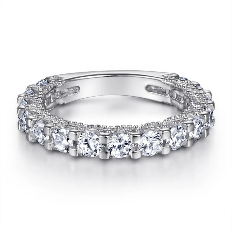 Dazzling Moissanite diamond set for engagements.