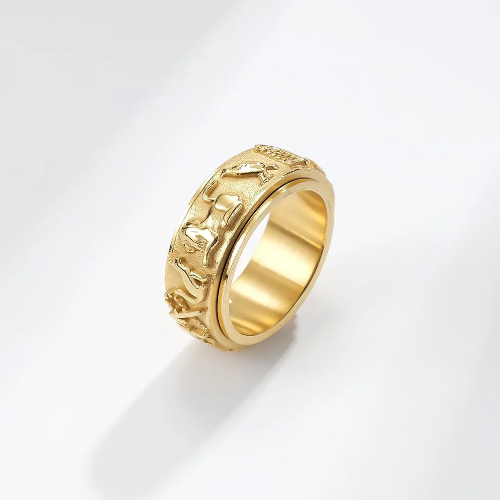 Ancient Egyptian Symbol Ring for Men Women Vintage.