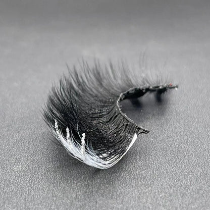 New glitter ombre Colored Lashes 20MM Mink Lashes Wholesale Dramatic Colorful Natural Eyelashes Extension Make up Fake Eyelashes