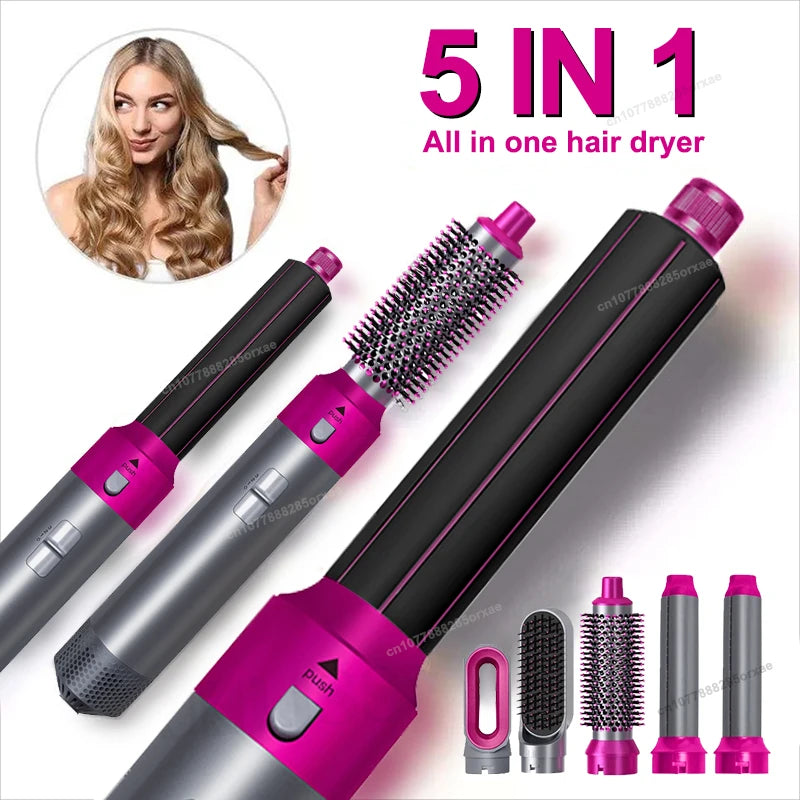 New 5 In 1 Hair Dryer Professional High-Speed Curling Hot Air Comb.