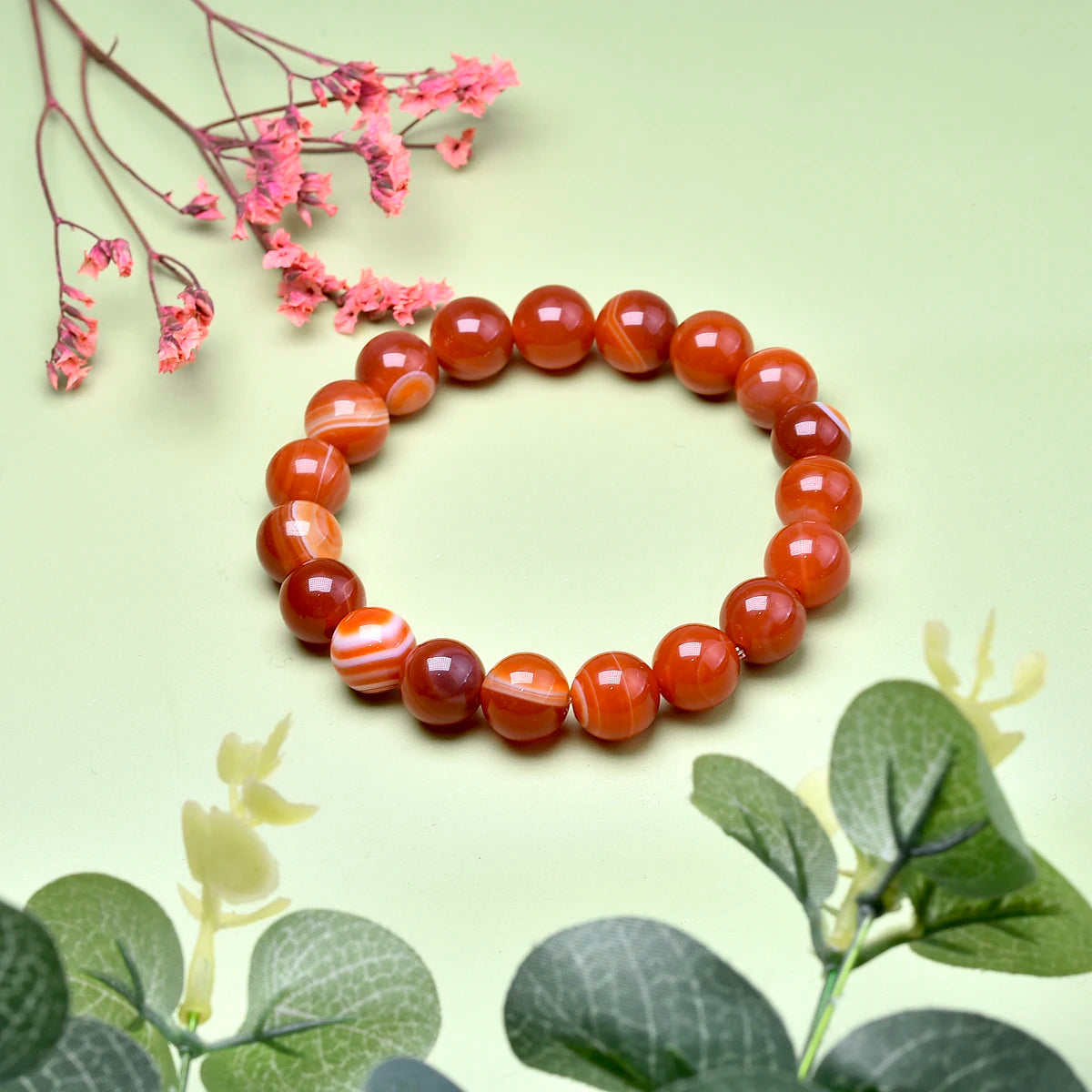 Natural Genuine Red Carnelian Round.