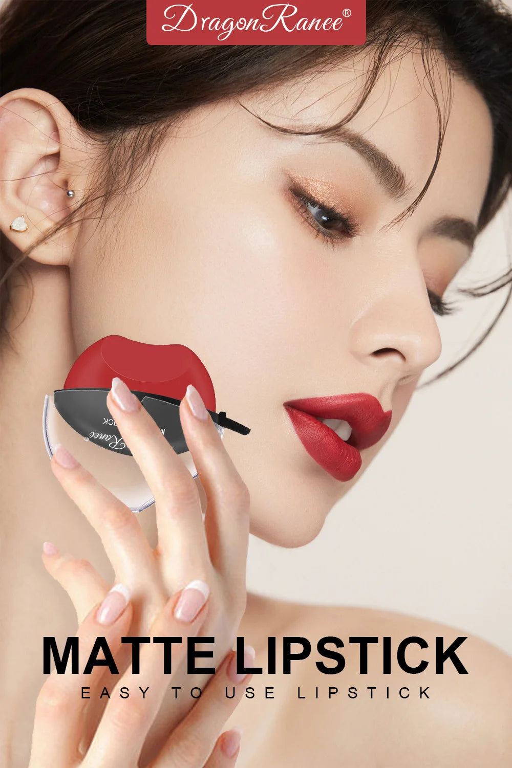 Lip-shaped Lipstick Makeup Temperature Color.