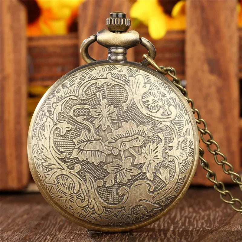 Classic vintage pocket watch fashion hollow carving.