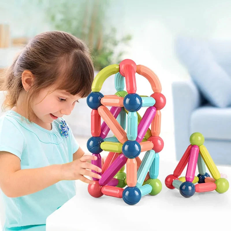 DIY Kids Educational Toys Colorful Creative  Infantil  Magnetic Building Sticks And Balls Blocks Magnets Juguetes Brinquedo Toy