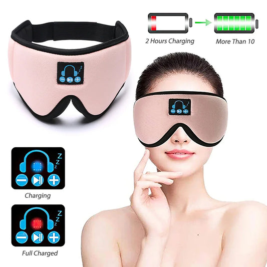 Rechargeable Sleep Earphones Smart Bluetooth Music Sleeping Eye Mask.