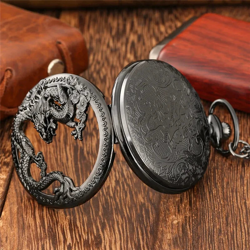 Classic vintage pocket watch fashion hollow carving.