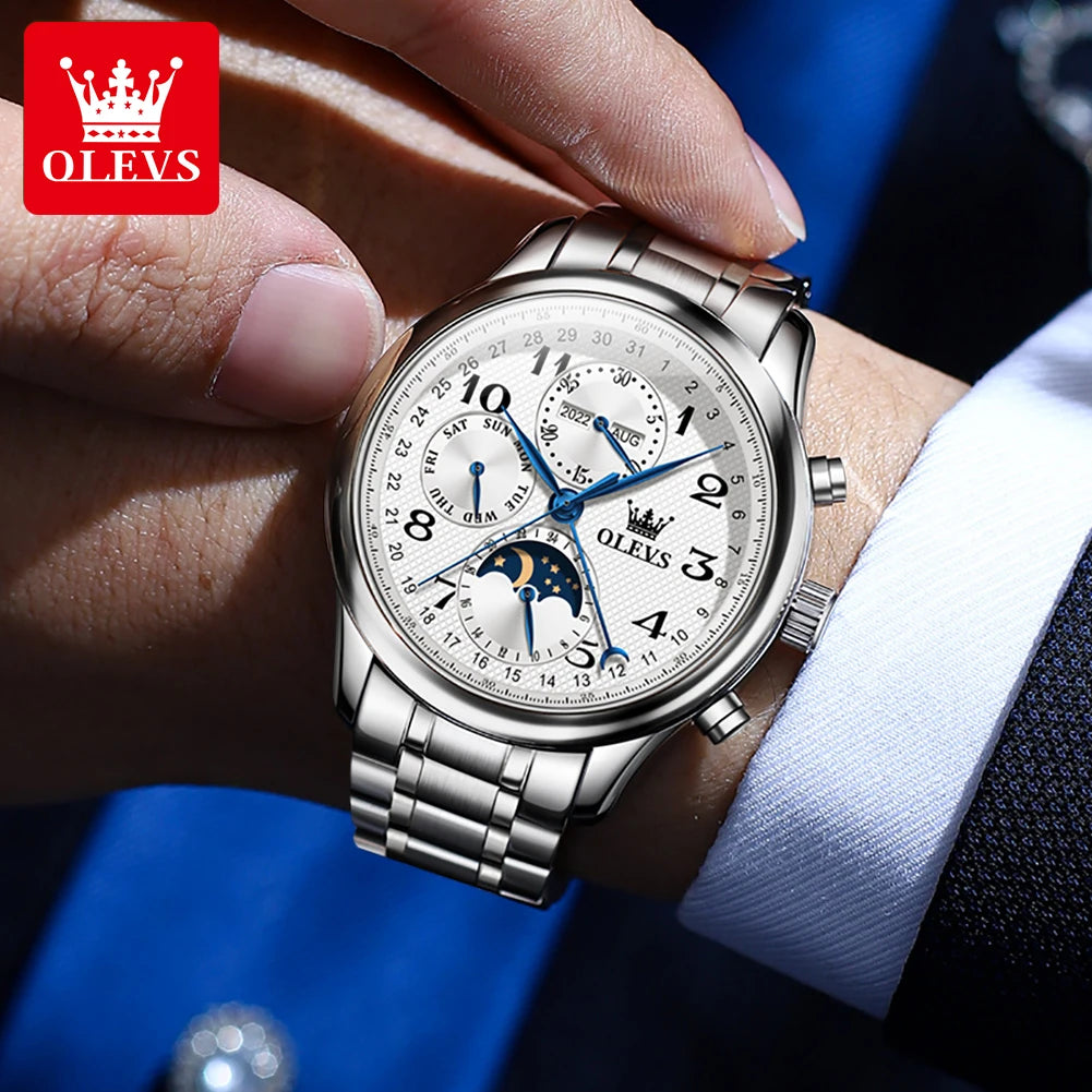 OLEVS Men's Watches Business Multifunctional Automatic Mechanical Watch.