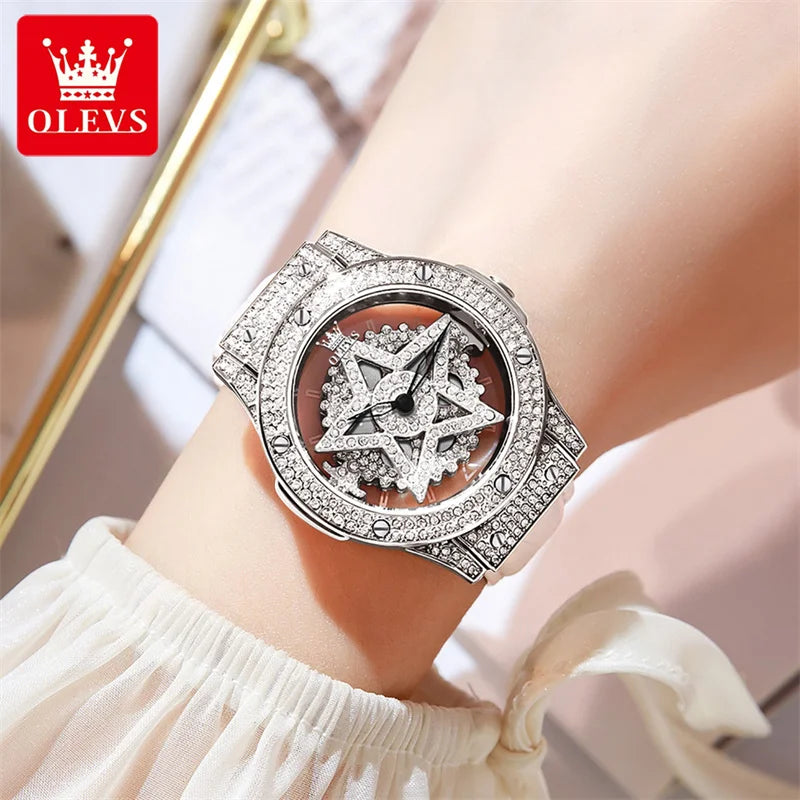 OLEVS Rotating Dial Women's Fashion Watch.