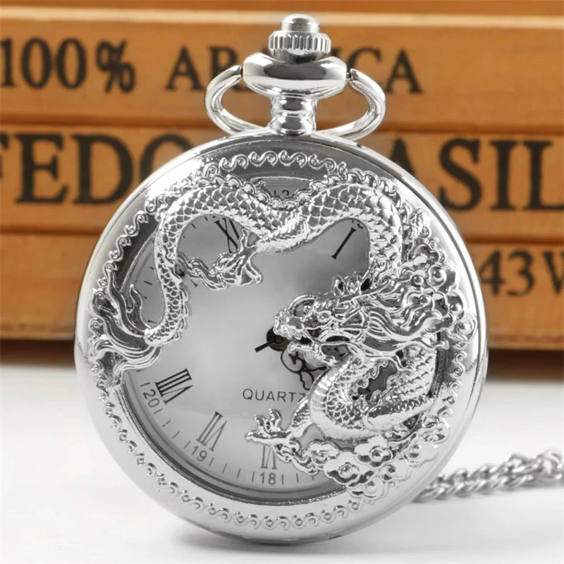 Classic vintage pocket watch fashion hollow carving.