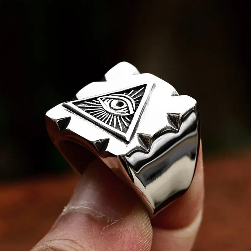 New Style Stainless Eye of Horus Ring