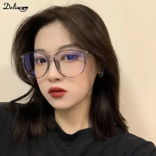 New Transparent Computer Glasses Frame Women Men Anti Blue Light Round Eyewear Blocking Glasses Optical Spectacle Eyeglass 2024