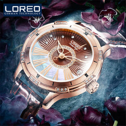 LOREO Luxury Women Watch Brand Sapphire Crystal.