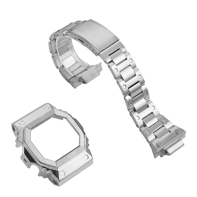 Precision steel watch strap case for Casio G-SHOCK