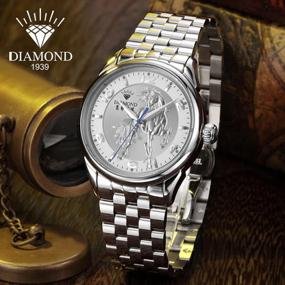 Shanghai Diamond Watch for Men - Luxury 3D Horse.