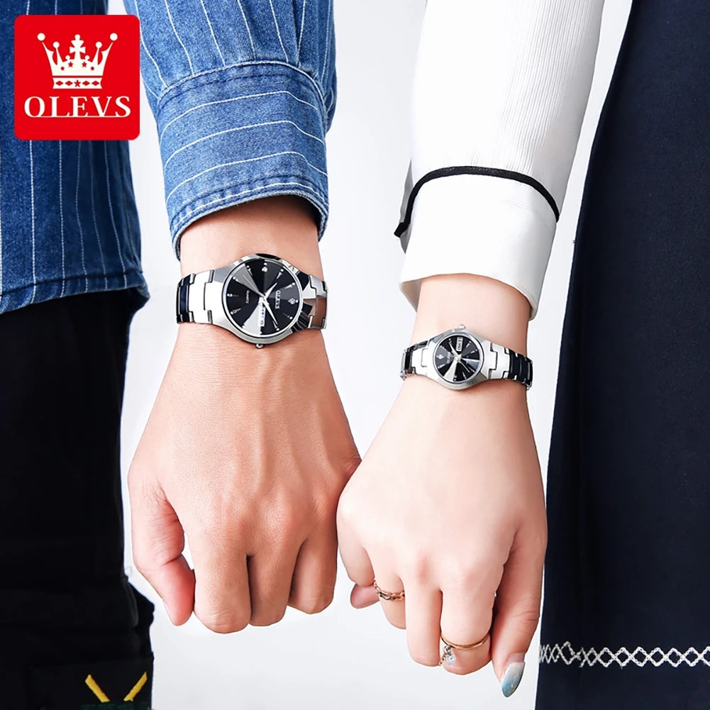 OLEVS New Fashion Lovers Watches for Men Women Luxury .