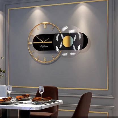 60x36cm Large Wall Clock Modern Design.