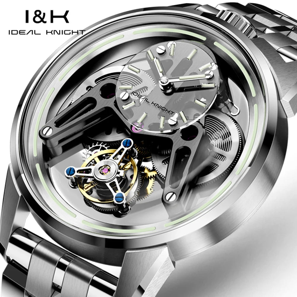 IDEAL KNIGHT Tourbillon Automatic Mechanical Watches for Men High-end Luxury Brand Men's Wristwatch (Future Battle Armor Series)