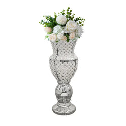 Decorative White Sparkle Mosaic Trumpet Design.