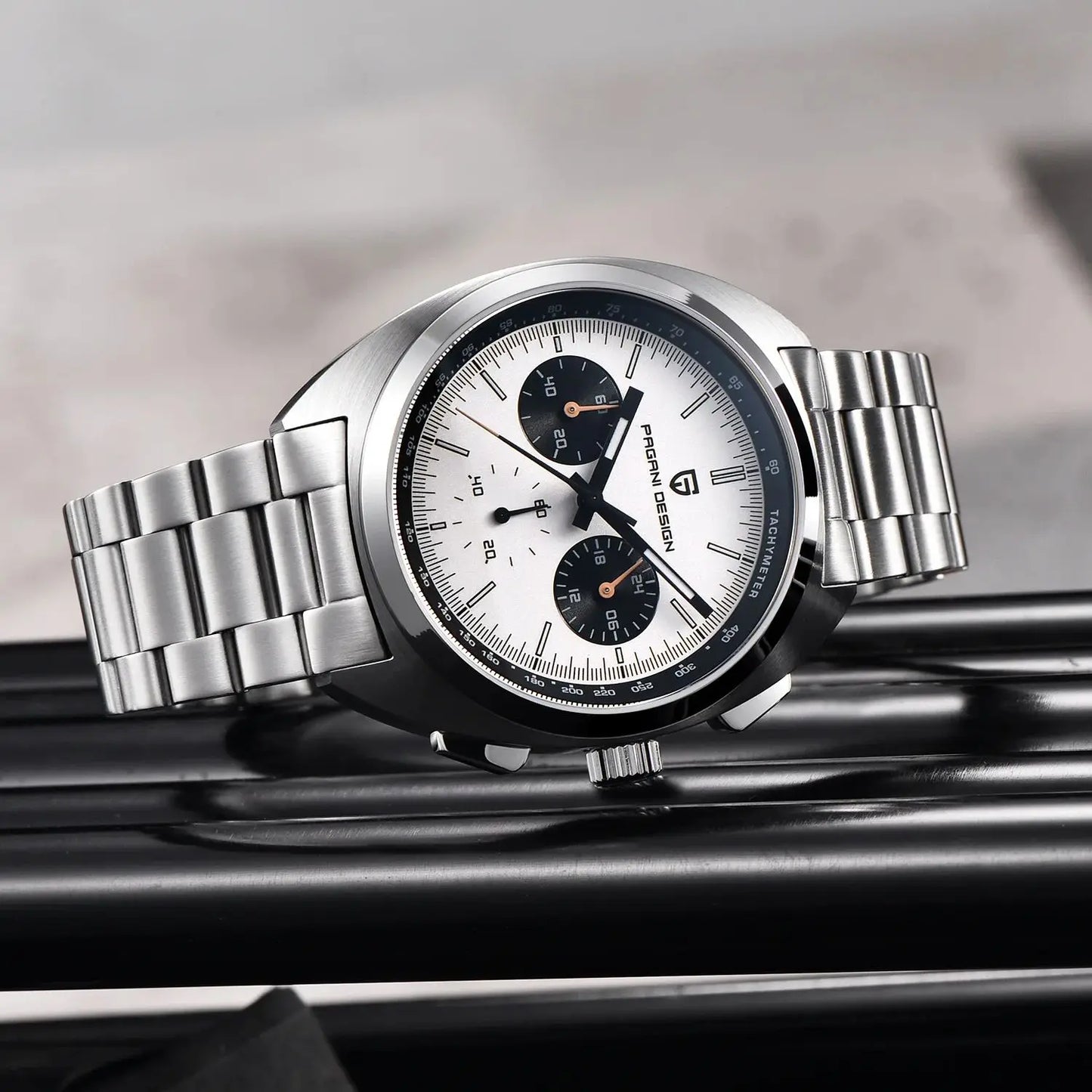 PAGANI DESIGN 2024 New Panda Dial Men's Luxury Quartz Watch.