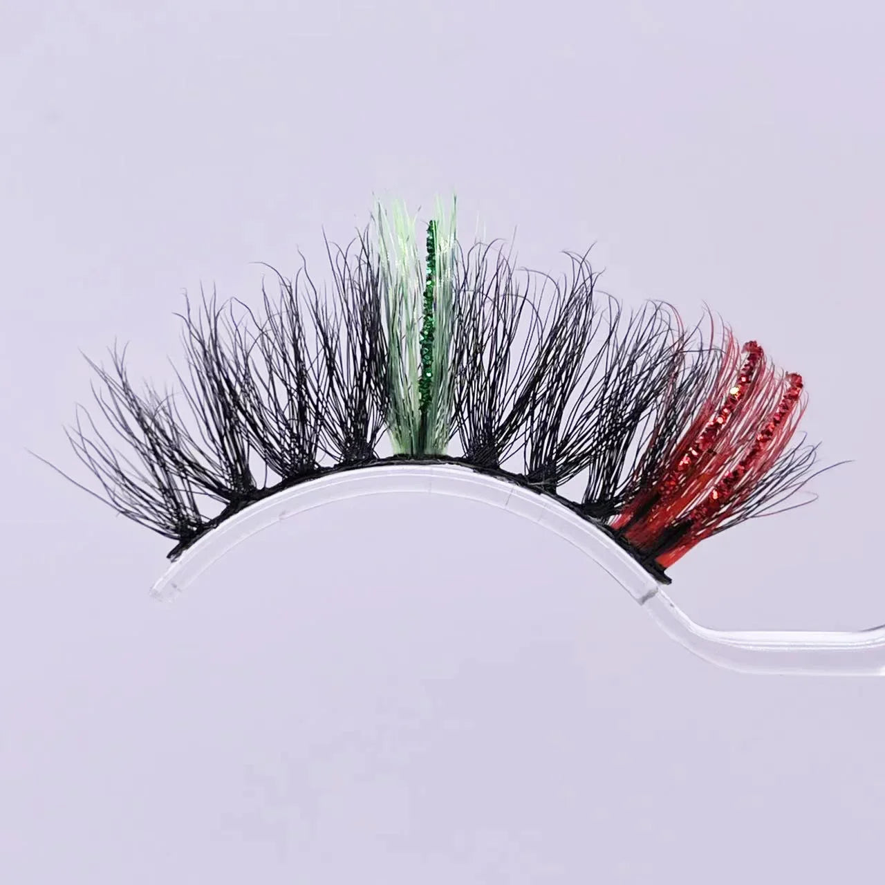 New glitter ombre Colored Lashes 20MM Mink Lashes Wholesale Dramatic Colorful Natural Eyelashes Extension Make up Fake Eyelashes